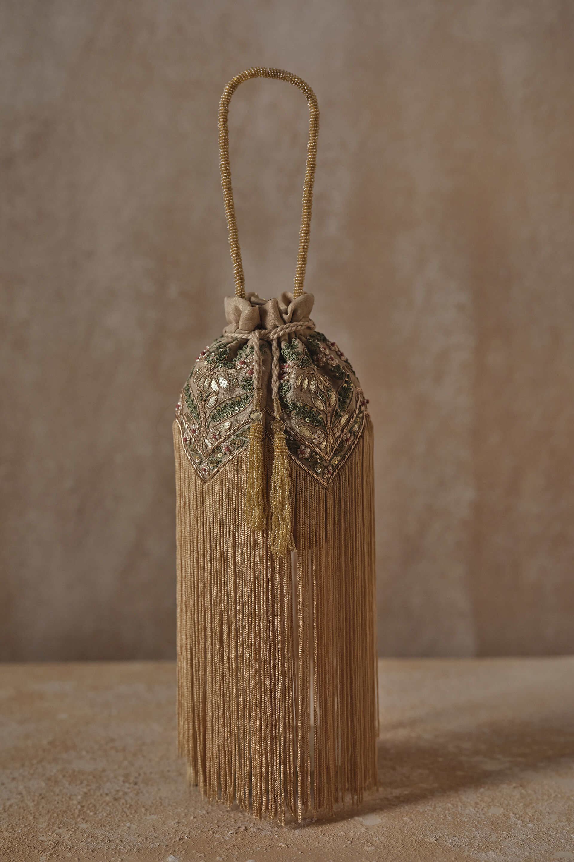 Song of the Wilderness Fringe Sack - Verdin Gold